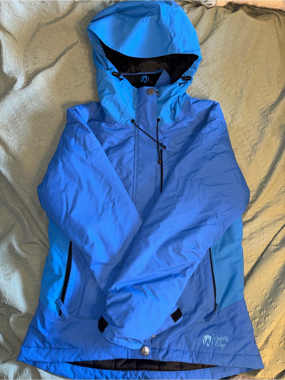 Women's Waterproof Hooded Jacket - Blue